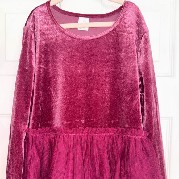 Wonder Nation Girls Long Sleeves Velour Tutu Dress - Picture 3 of 10